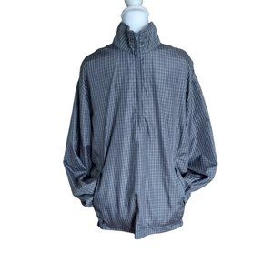 Daniel Cremieux grey plaid poly golf jacket water resistant men's M
